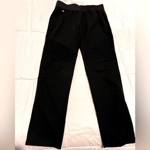 Figs Kanye Moto Straight Leg Scrub Pants- black, small
